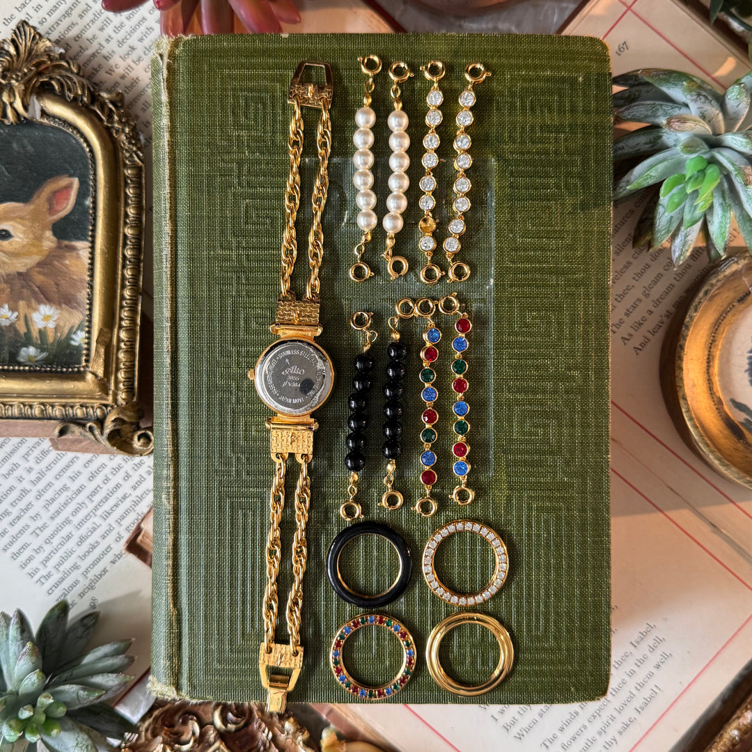 Gold Interchangeable Bezel & Band Watch