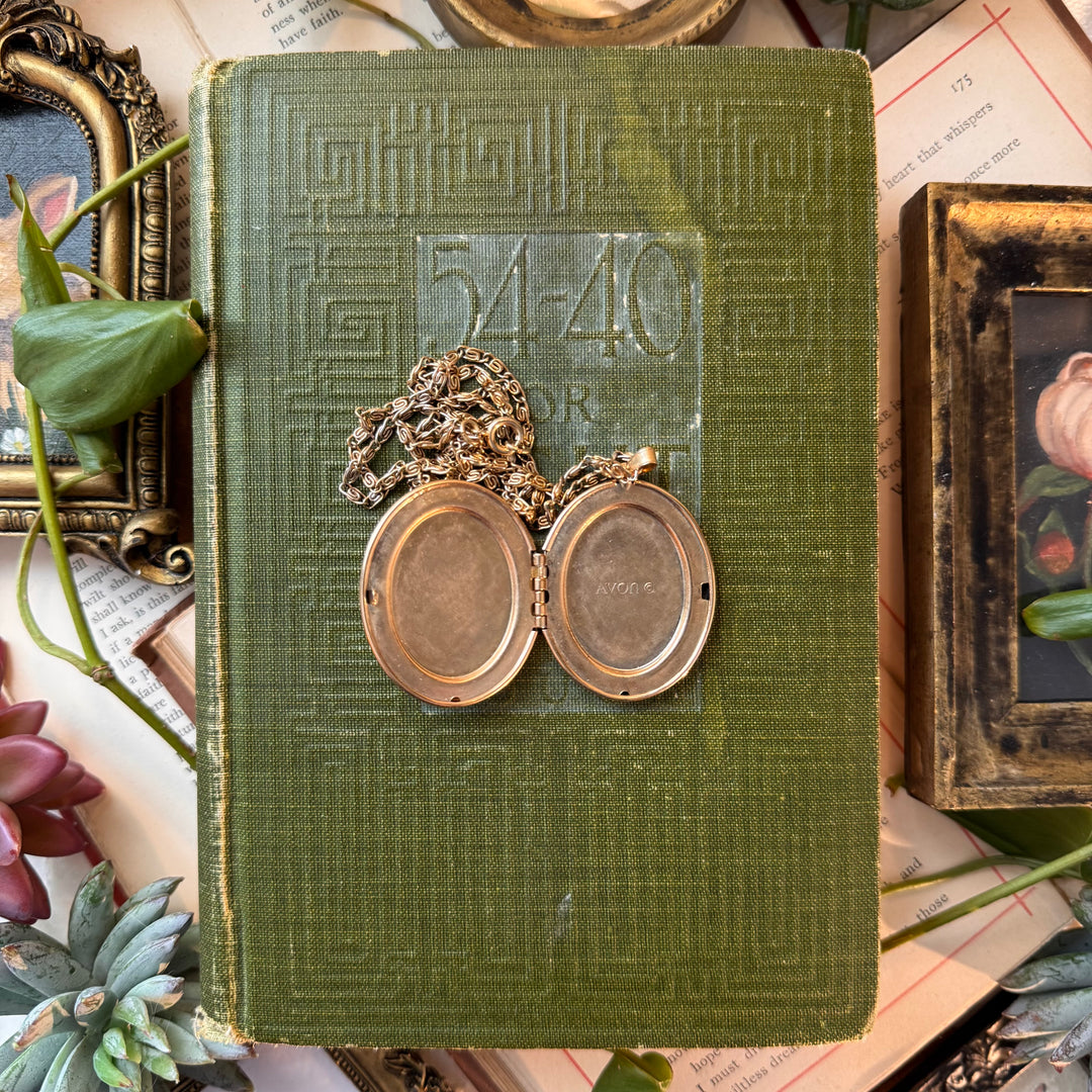 Gold Floral & Pearl Locket