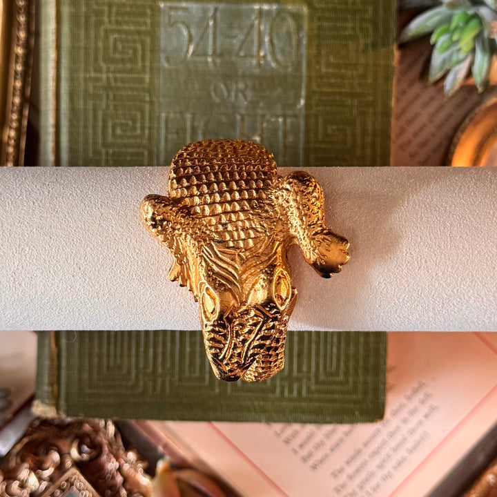 Gold Crocodile Peekaboo Watch