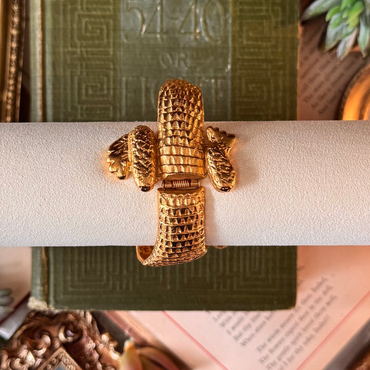 Gold Crocodile Peekaboo Watch