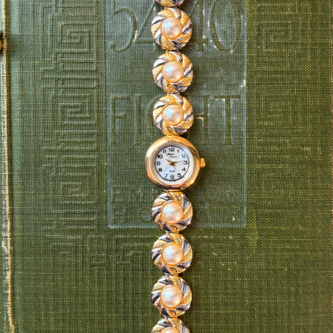 Two Tone Pearl Watch