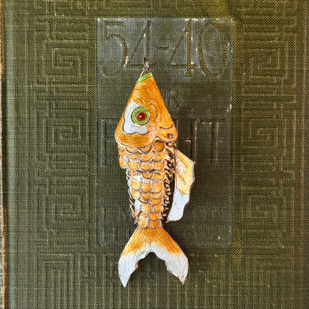 Gold Cloisonne Pendant