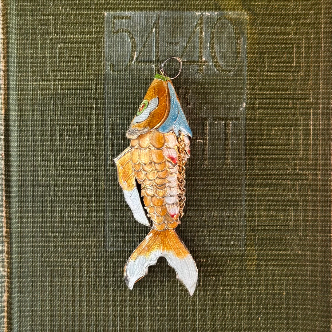 Gold Cloisonne Pendant