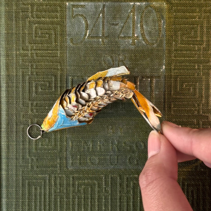 Gold Cloisonne Pendant