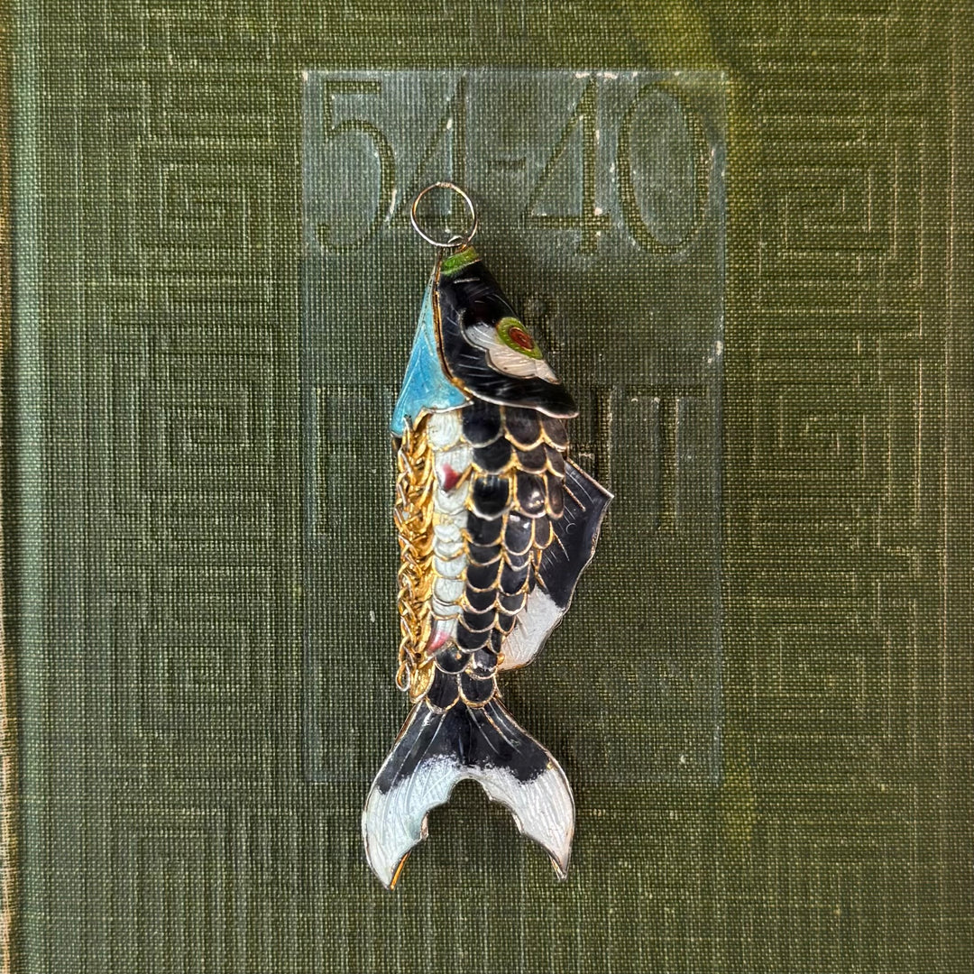 Gold Cloisonne Pendant