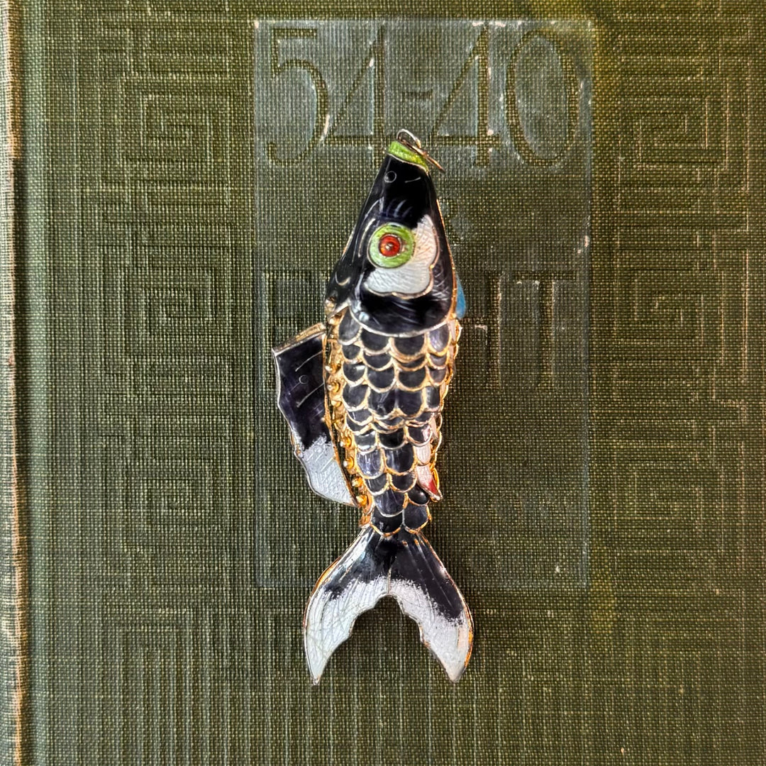 Gold Cloisonne Pendant