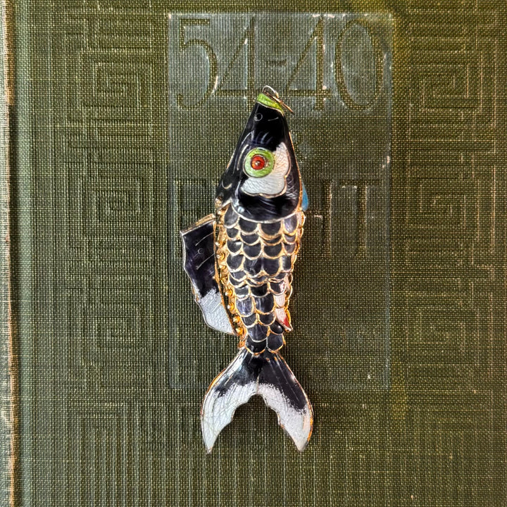 Gold Cloisonne Pendant