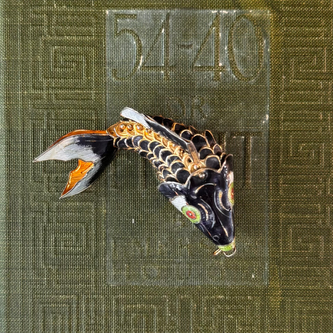 Gold Cloisonne Pendant