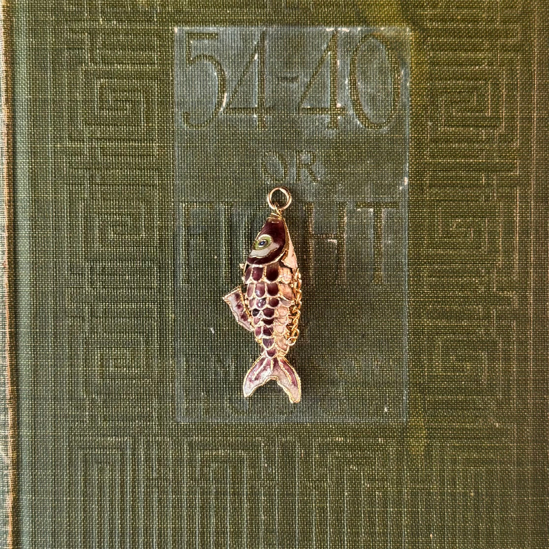Gold Cloisonné Fish Pendants