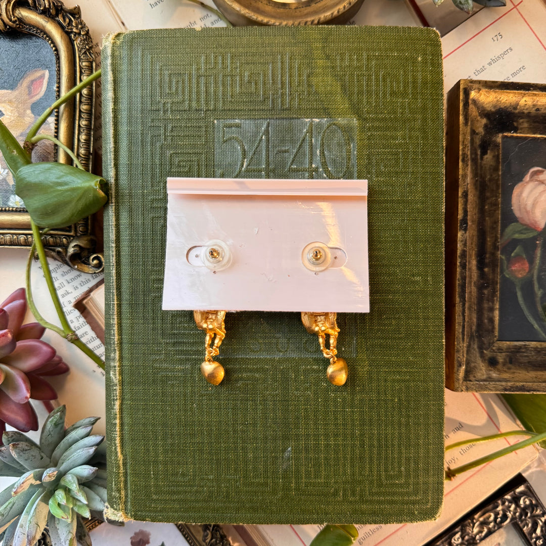 Gold Kirks Folly Cherub Earrings