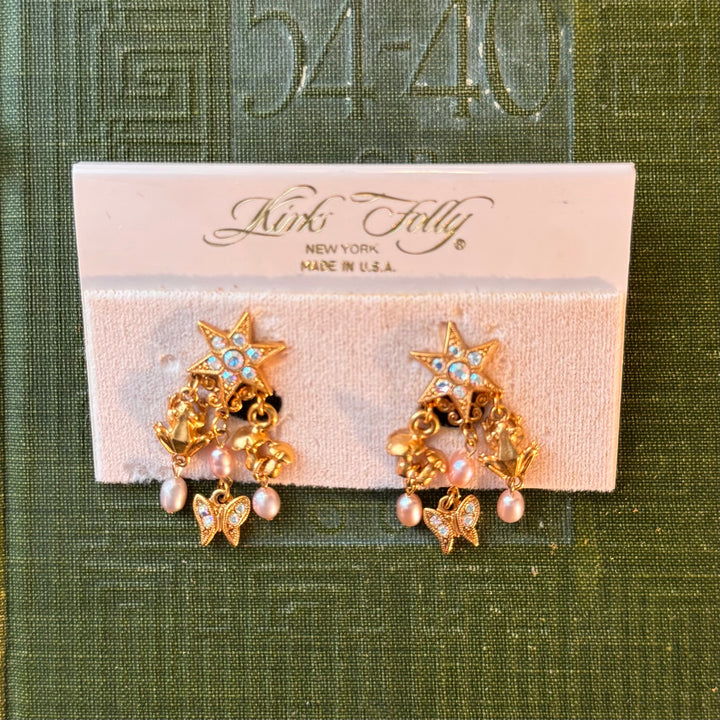 Gold Kirks Folly Pearl Earrings