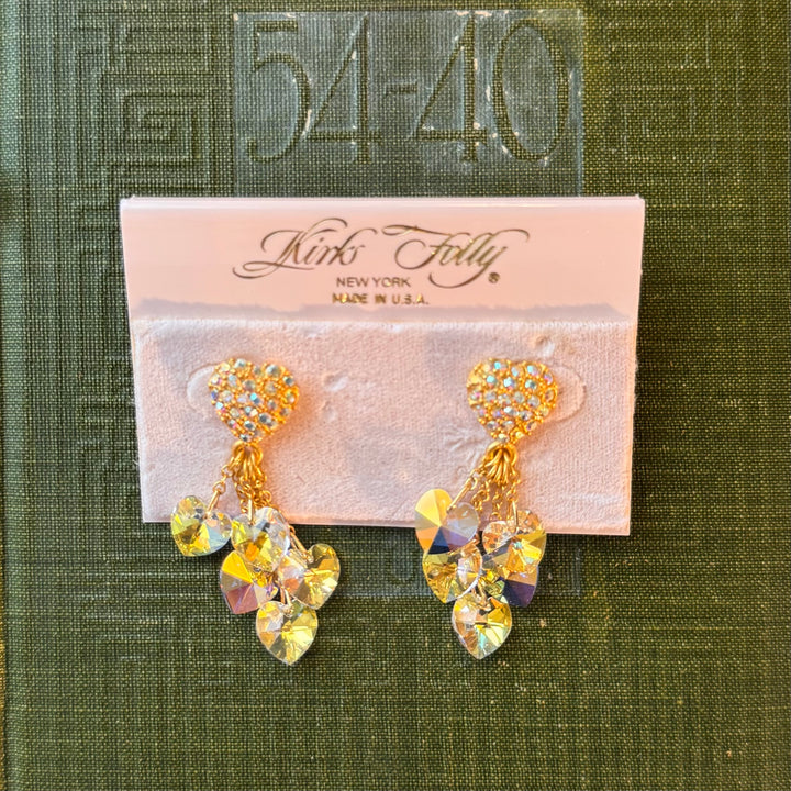 Gold Kirks Folly Heart Earrings