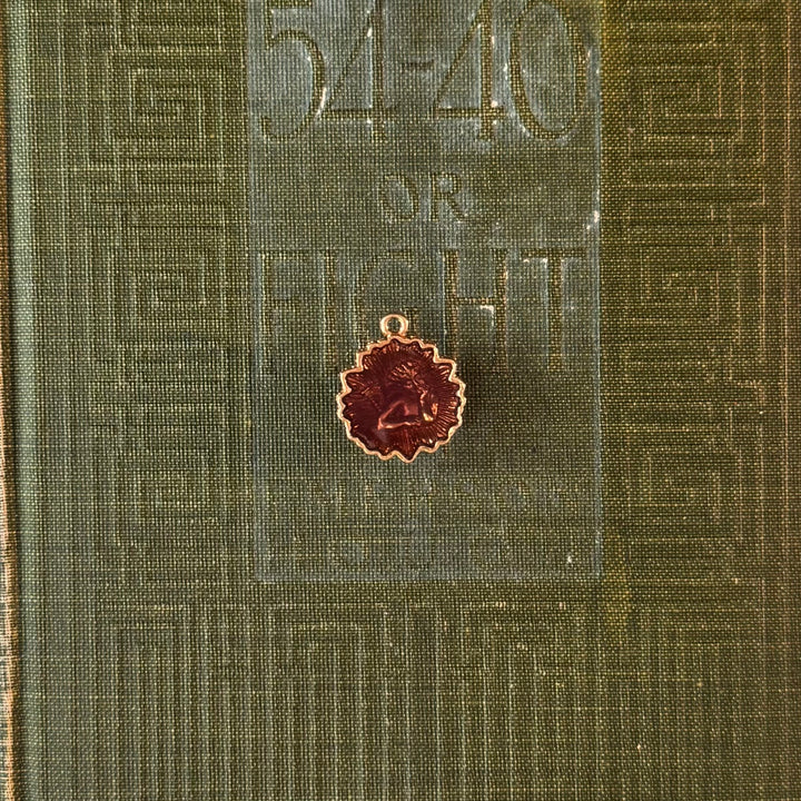 Gold Floral Enamel Pendants