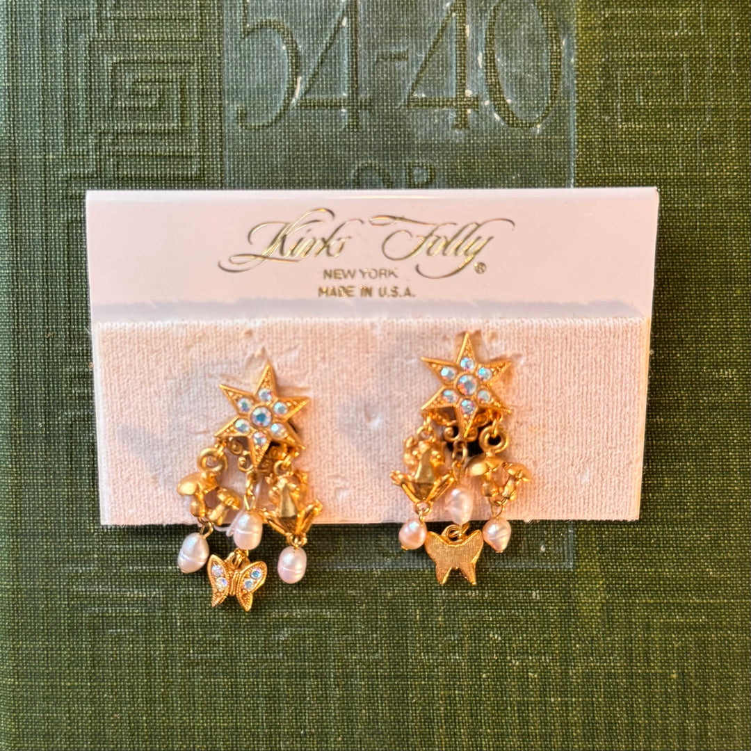 Gold Kirks Folly Park, Mushroom, For, & Butterfly Earrings