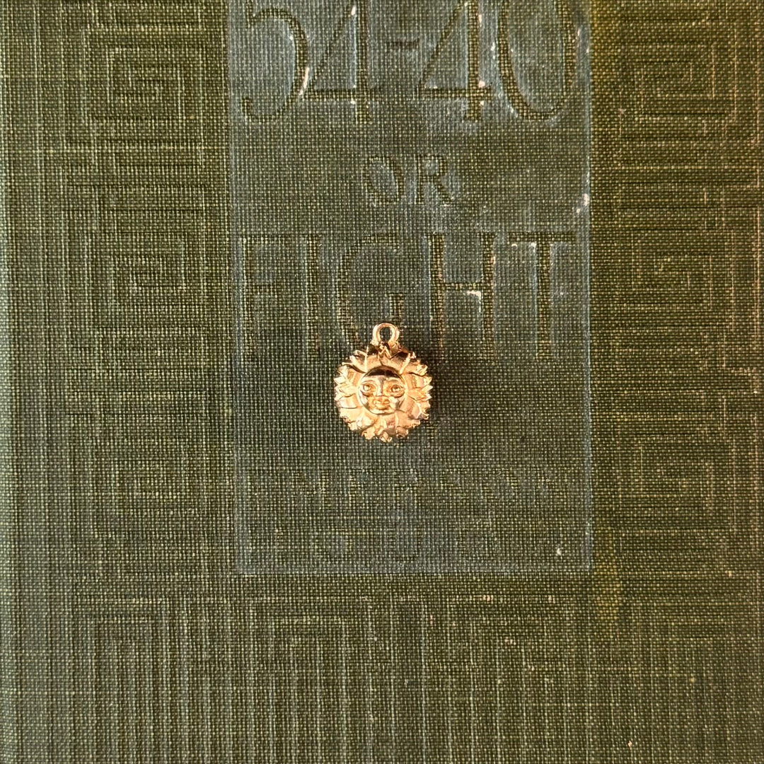 Gold Floral Enamel Pendants