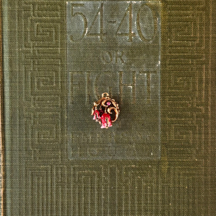 Gold Floral Enamel Pendants