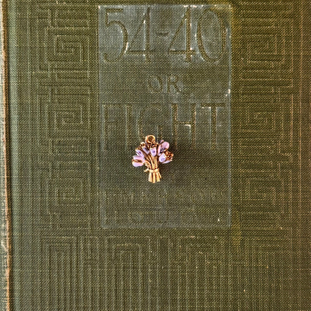 Gold Floral Enamel Pendants