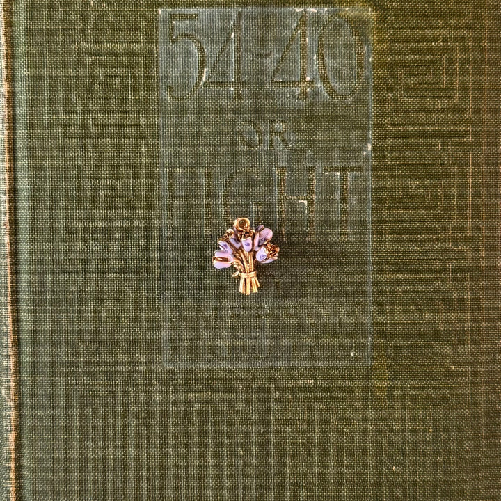 Gold Floral Enamel Pendants