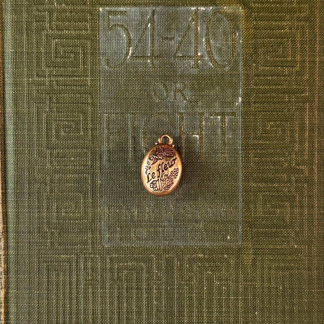 Gold Floral Enamel Pendants