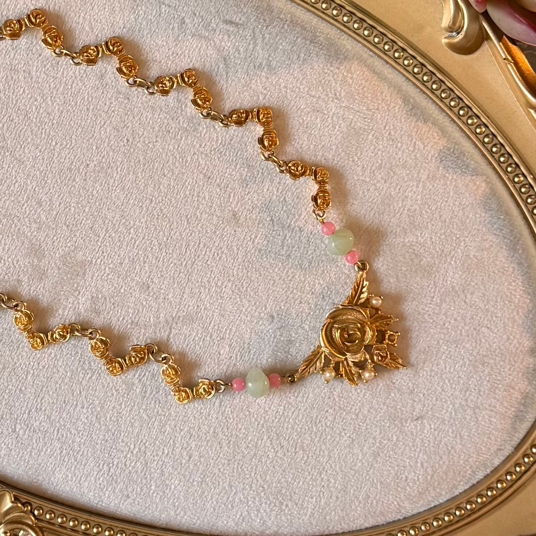 Gold Rose Necklace