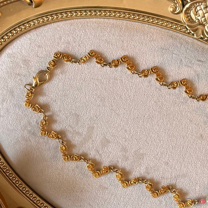 Gold Rose Necklace