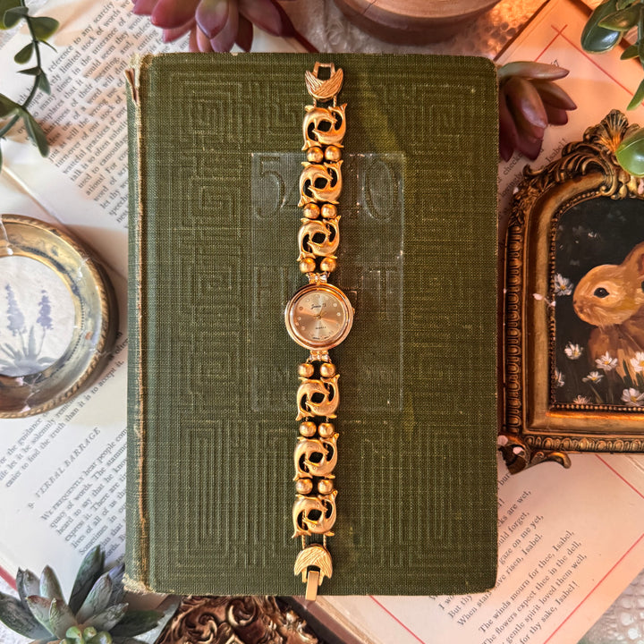 Repurposed Gold Dolphin Charm Watch