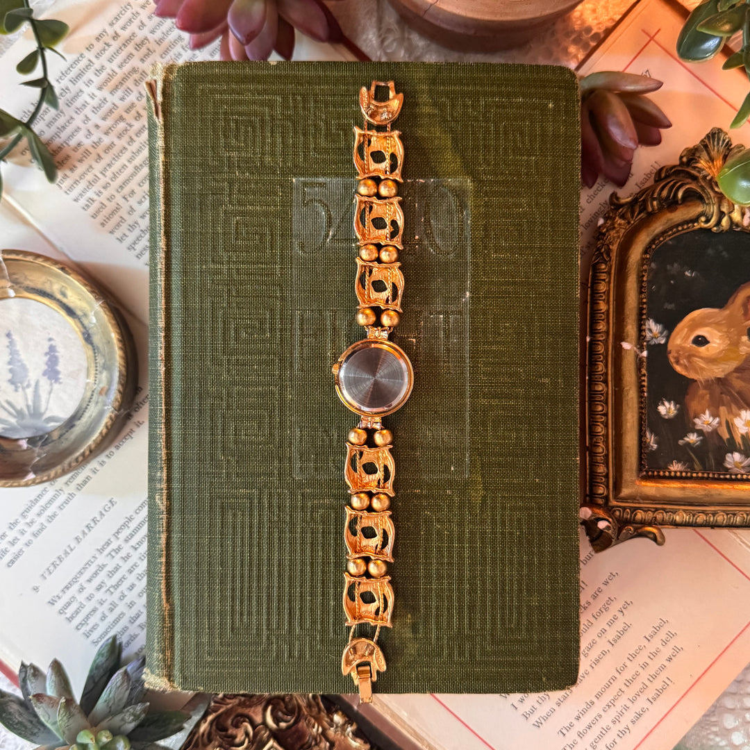 Repurposed Gold Dolphin Charm Watch