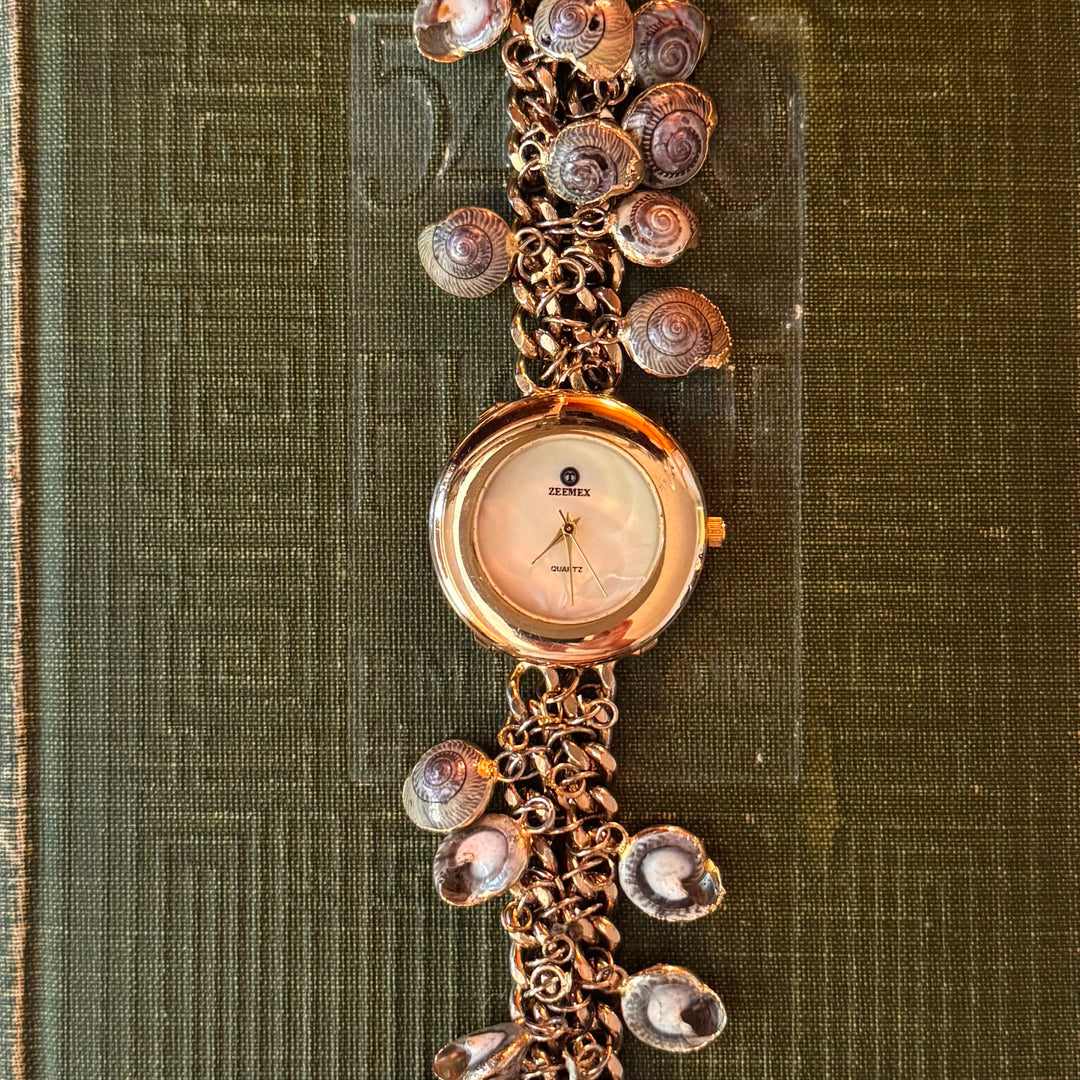 Gold Shell Charm Watch