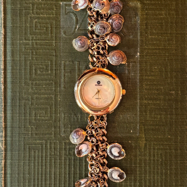 Gold Shell Charm Watch