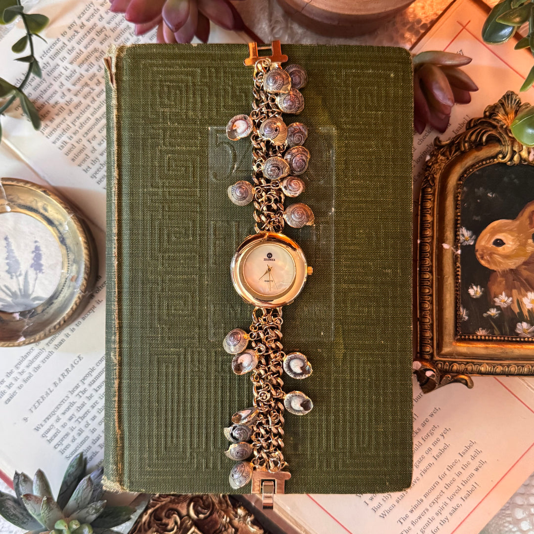 Gold Shell Charm Watch