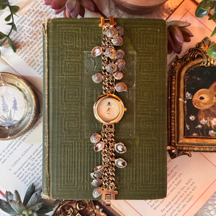 Gold Shell Charm Watch