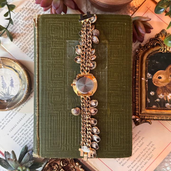 Gold Shell Charm Watch
