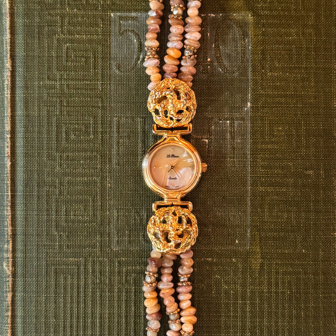 Gold Beaded Watch