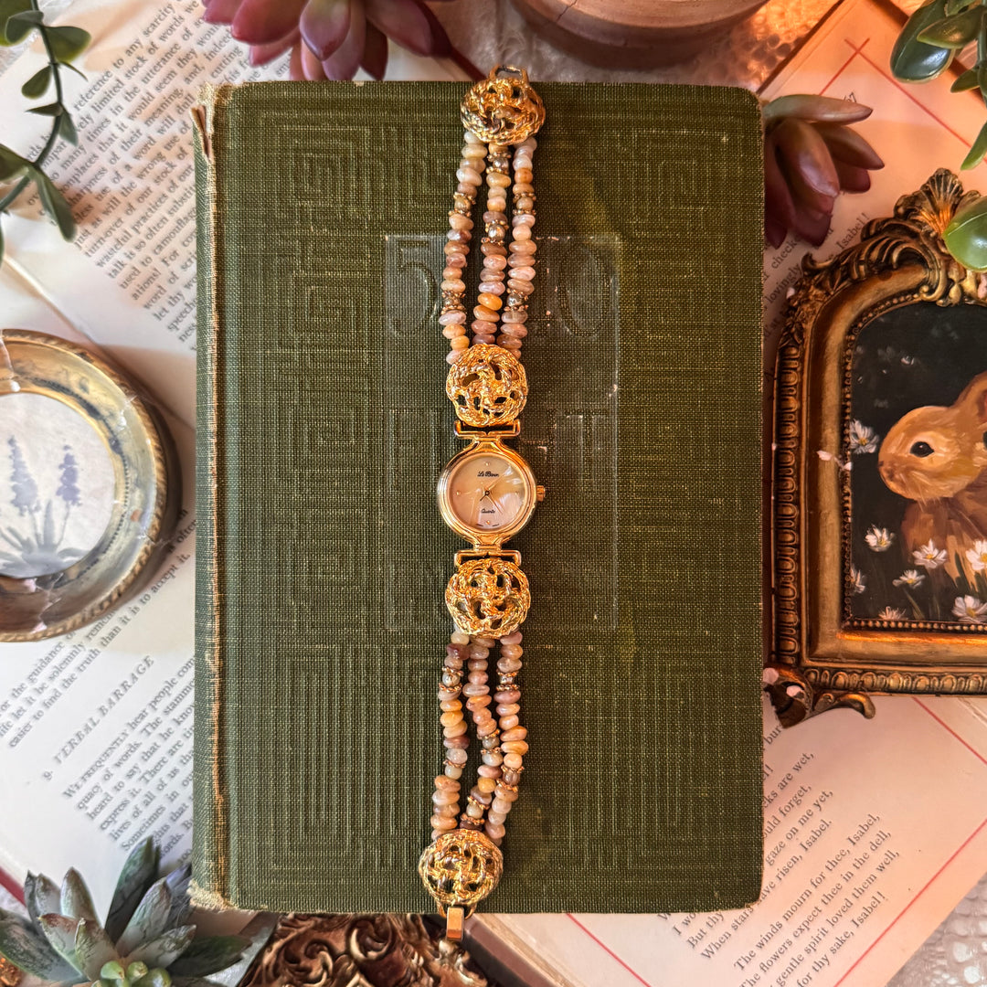Gold Beaded Watch