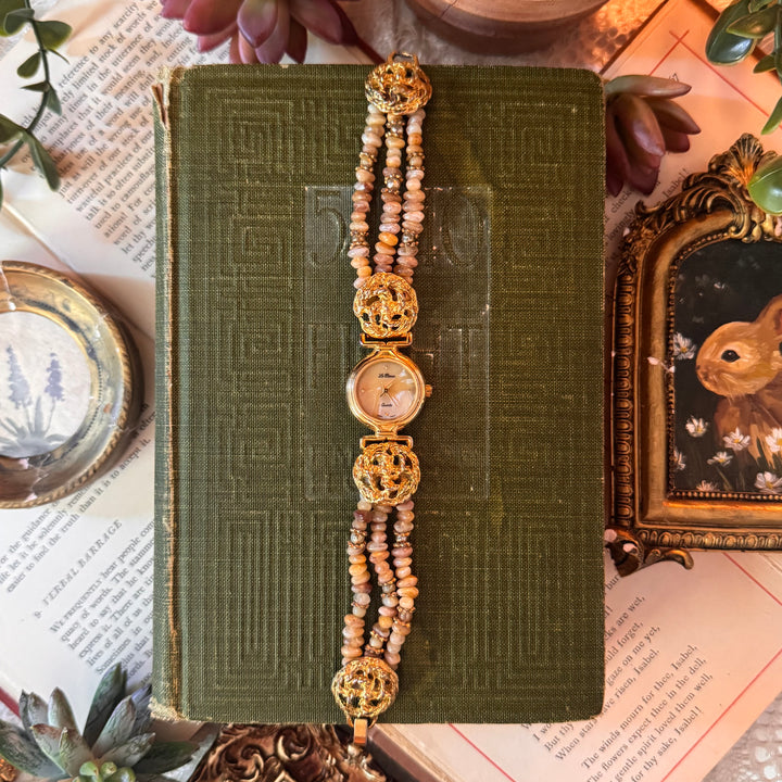 Gold Beaded Watch