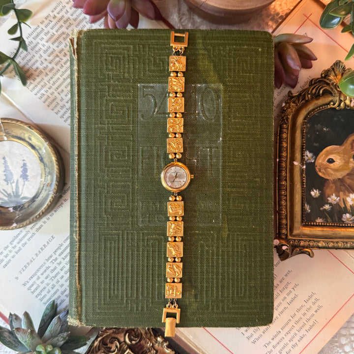 Gold Zodiac Sign Charm Watch