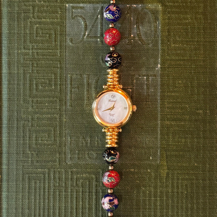Gold Cloisonné Watch
