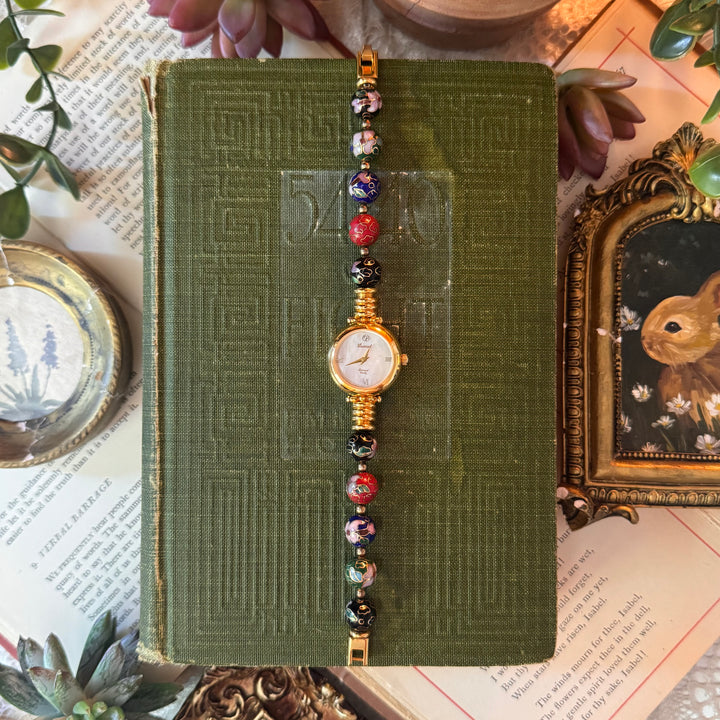 Gold Cloisonné Watch
