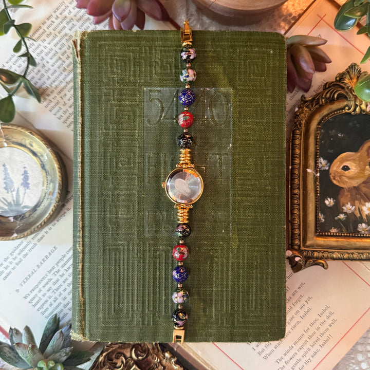 Gold Cloisonné Watch