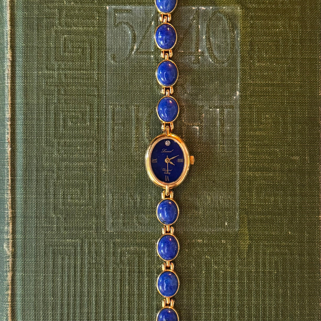 Gold watch with Blue Accents
