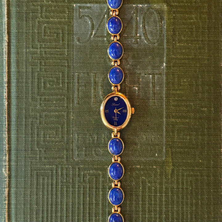 Gold watch with Blue Accents