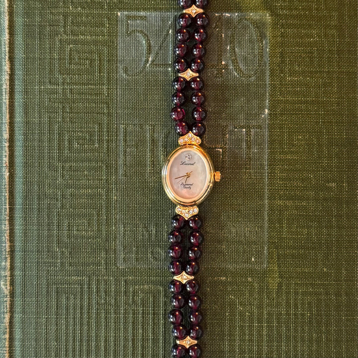 Gold Watch with Beads