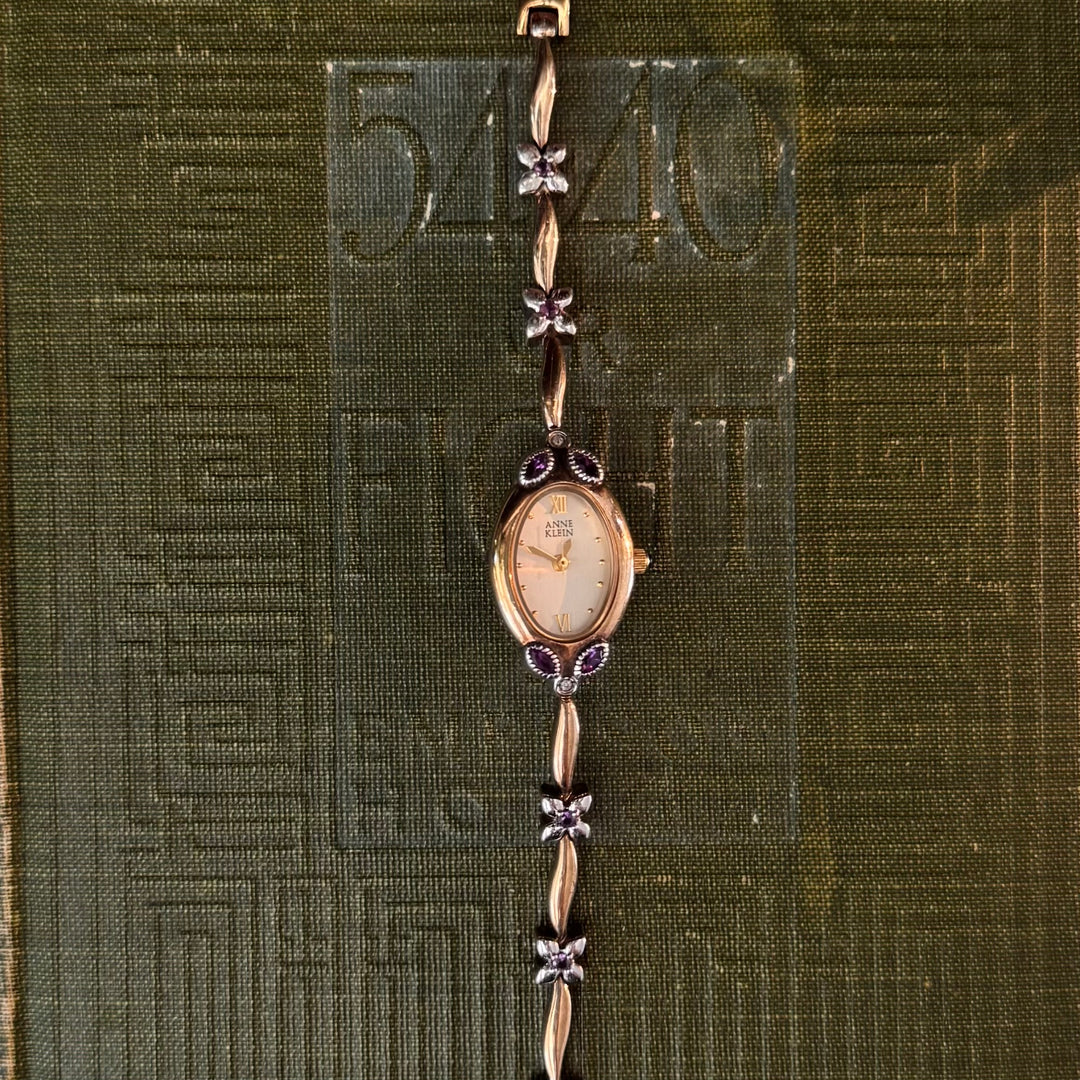 Two Tone Floral Watch