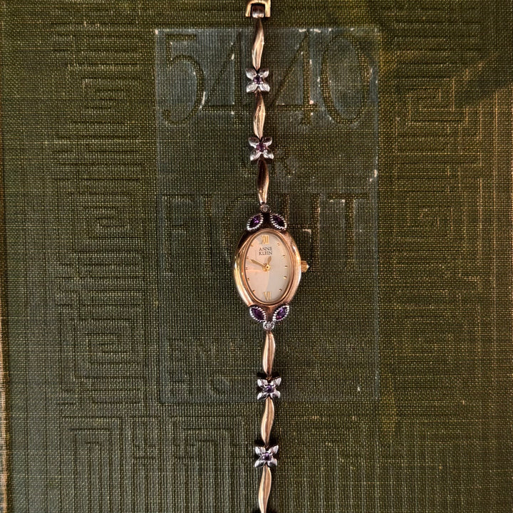 Two Tone Floral Watch