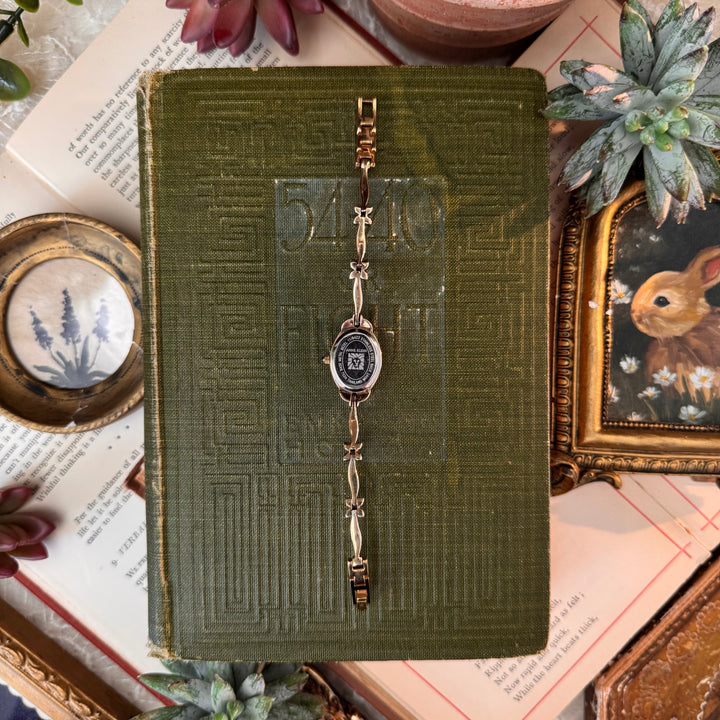 Two Tone Floral Watch