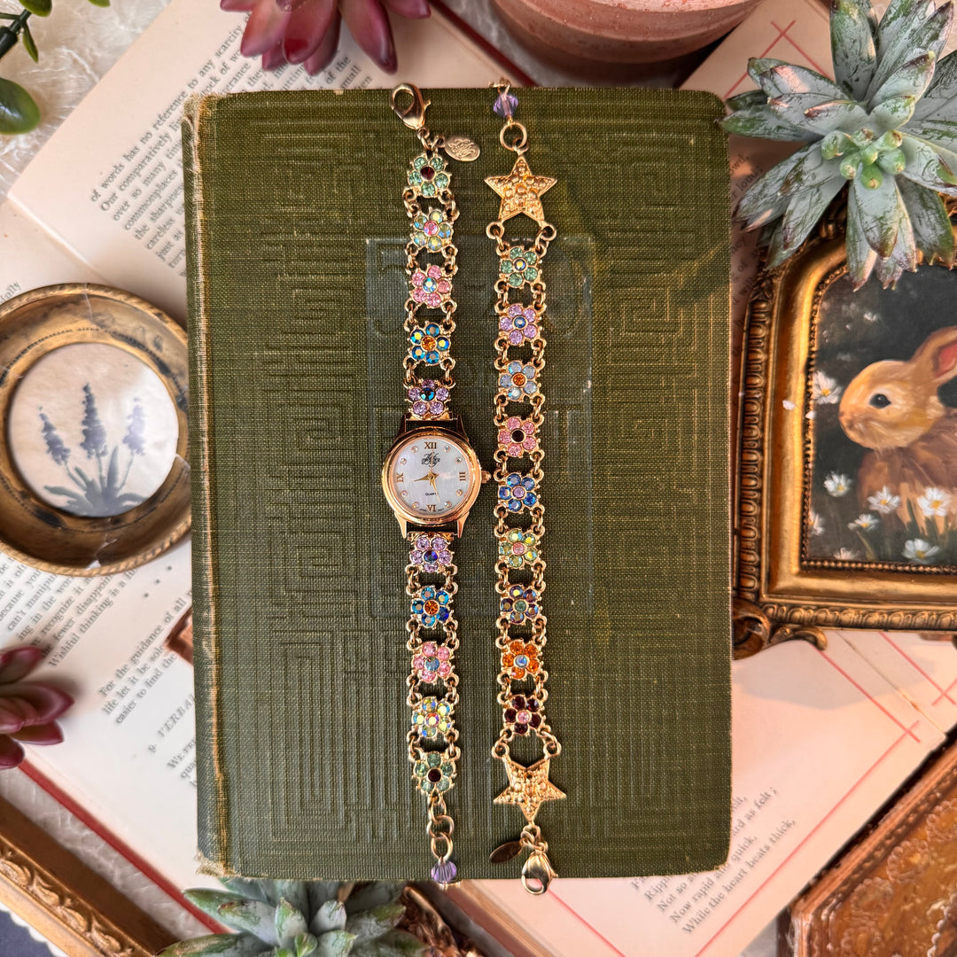 Extremely Rare Gold Kirks Folly Watch with Matching Bracelet