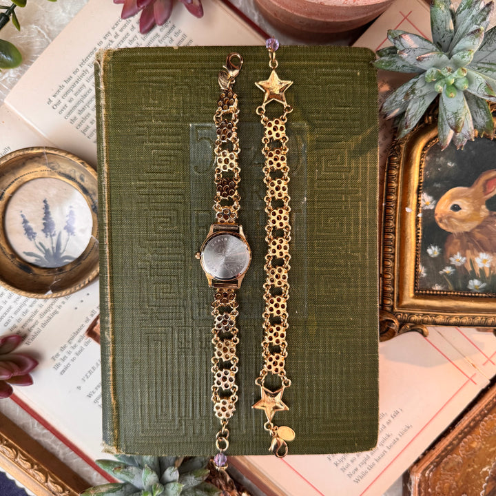 Extremely Rare Gold Kirks Folly Watch with Matching Bracelet