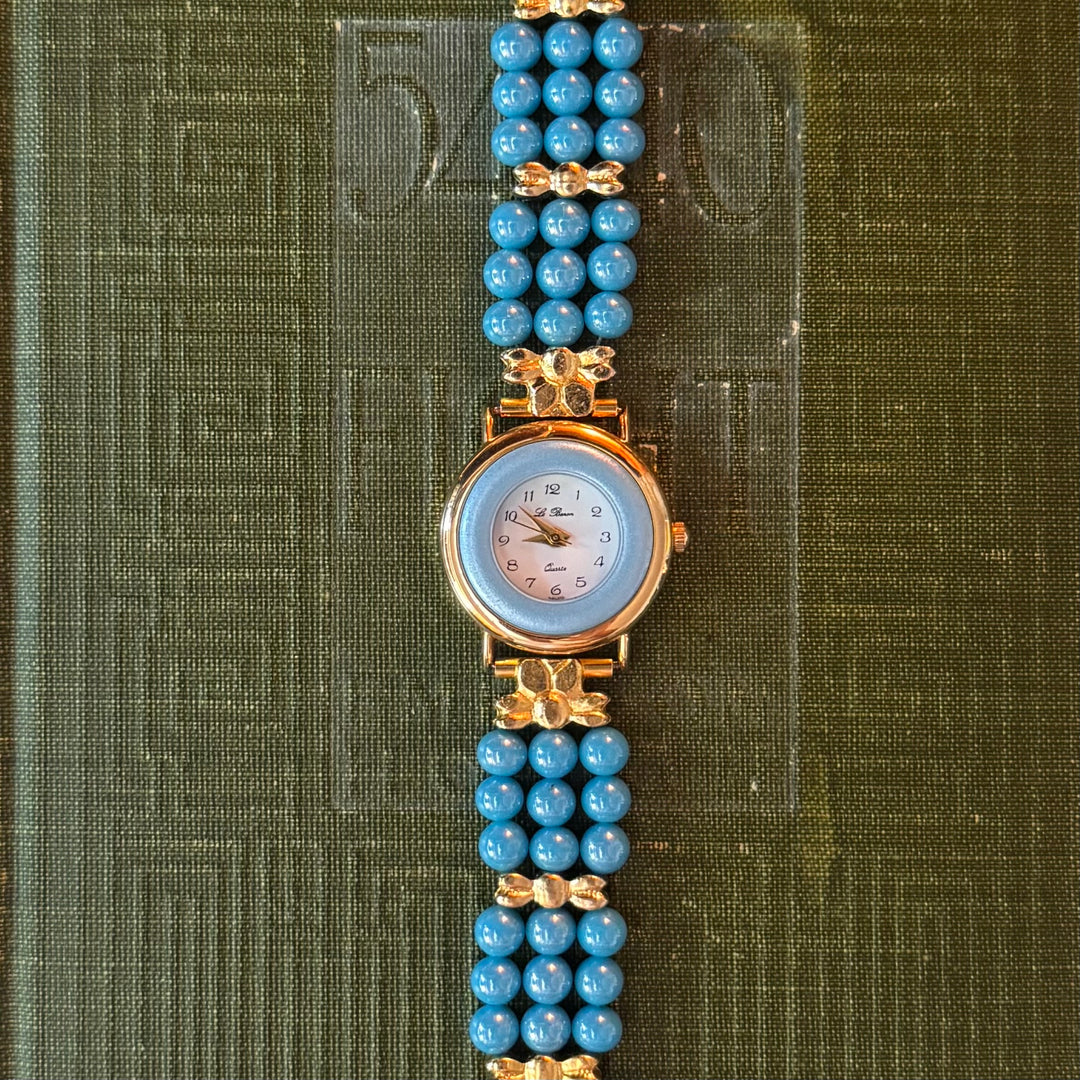 Gold Beaded Watch