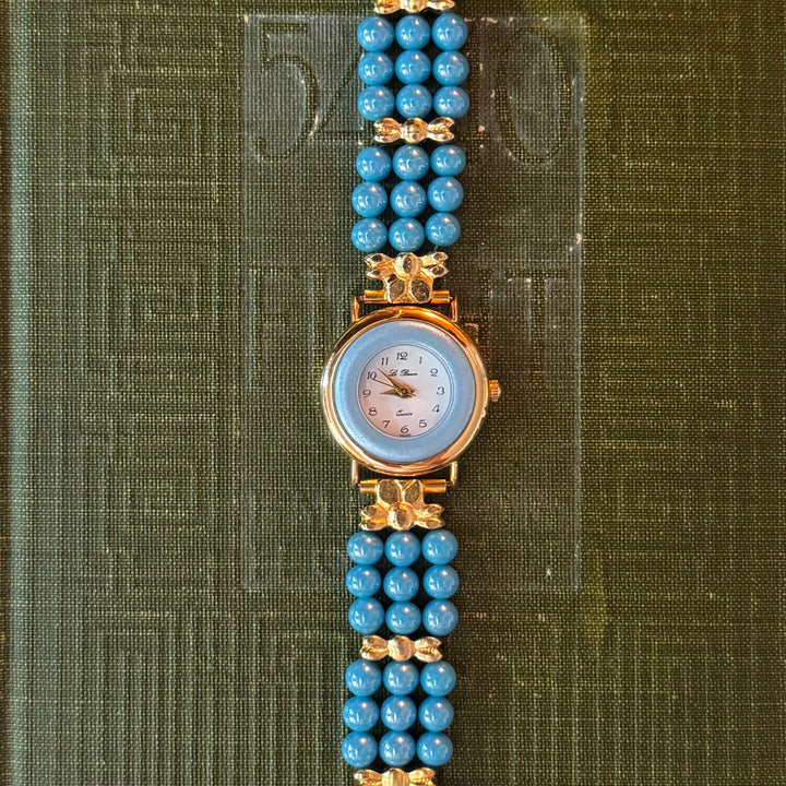 Gold Beaded Watch