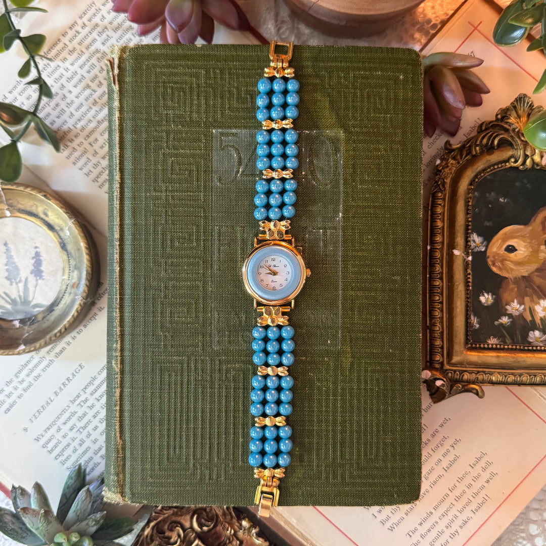 Gold Beaded Watch